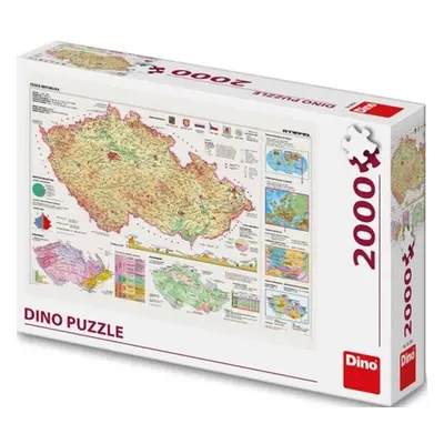 Puzzle 2000 Mapy České Republiky - Autor Neuveden