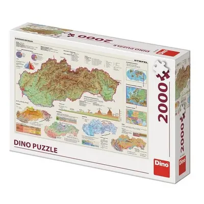 Puzzle 2000 Mapy Slovenska - Autor Neuveden