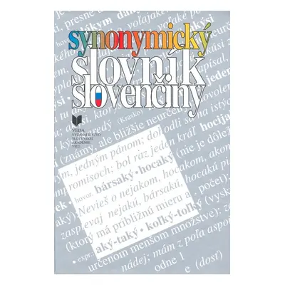 Synonymický slovník slovenčiny - Autor Neuveden