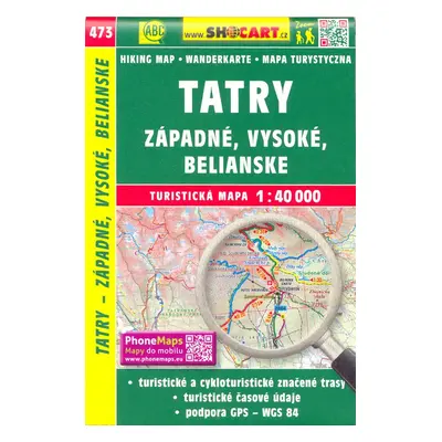 Tatry - Západné, Vysoké, Belianske 1:40 000 - Autor Neuveden