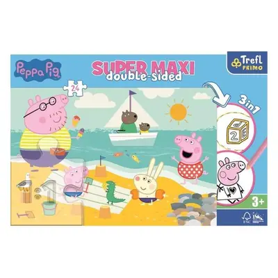 Oboustranné puzzle Prasátko Peppa SUPER MAXI 24 dílků - Autor Neuveden