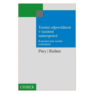 Trestní odpovědnost v územní samosprávě - JUDr. František Púry