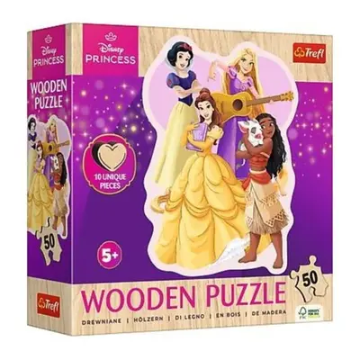 Dřevěné obrysové puzzle Disney Krásné princezny - Autor Neuveden