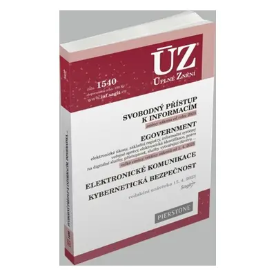 ÚZ 1540 Svobodný přístup k informacím - Autor Neuveden