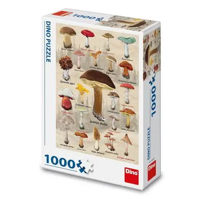 Puzzle 1000 Houby koláž - Autor Neuveden