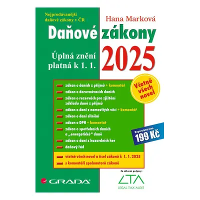 Daňové zákony 2025 - Hana Marková