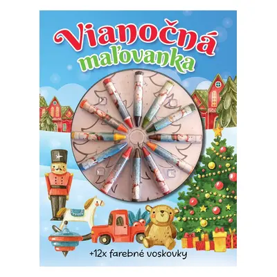 Vianočná maľovanka + 12 farebných voskoviek - Autor Neuveden