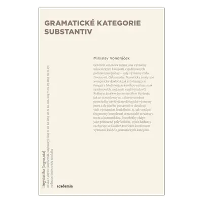 Gramatické kategorie substantiv - Miloslav Vondráček