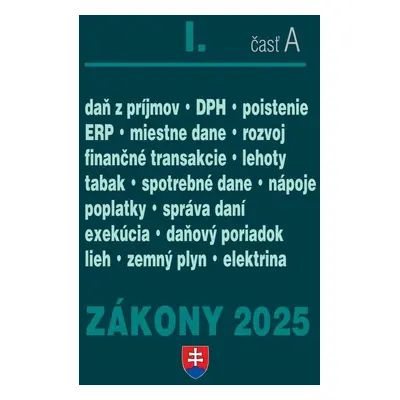 Zákony I A/2025 – daňové zákony - Autor Neuveden