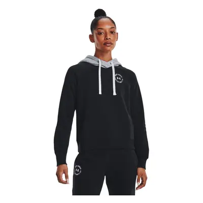 Dámská tréninková mikina s kapucí UNDER ARMOUR Rival Fleece CB Hoodie-BLK-1373031-001