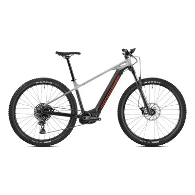 Horské elektrokolo MONDRAKER Prime, black nimbus grey flame red