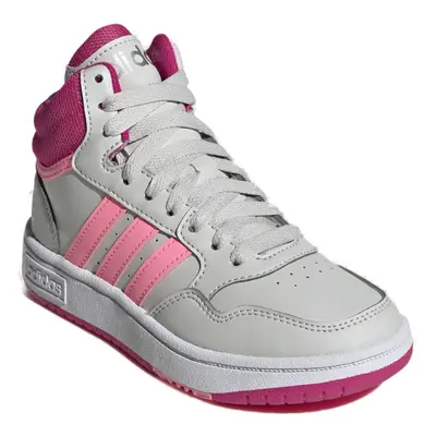 Dívčí rekreační obuv ADIDAS Hoops 3.0 Mid K grey one beam pink team real magenta