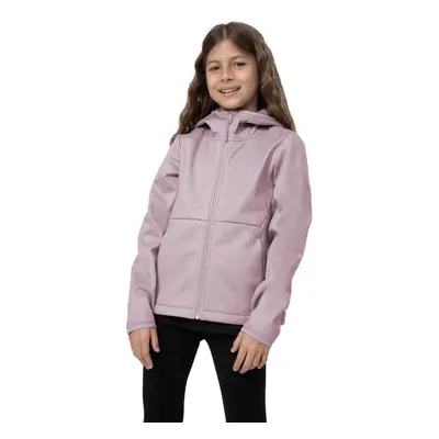 Dívčí turistická softshellová bunda 4F JUNIOR SOFTSHELL JACKET F042-52S-LIGHT VIOLET