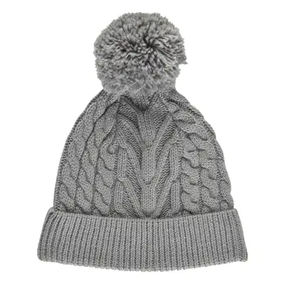 Zimní čepice COLOR KIDS Cable knit recycle Hat -Light Grey Melange