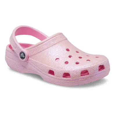 Kroksy (rekreační obuv) CROCS Classic Glitter Clog flamingo