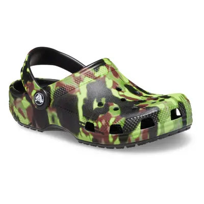 Chlapecké kroksy (rekreační obuv) CROCS Classic Spray Camo Clog K black