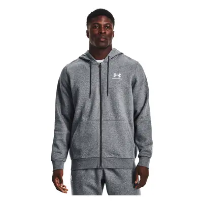 Pánská tréninková mikina se zipem UNDER ARMOUR UA Essential Fleece FZ Hood-GRY-1373881-012