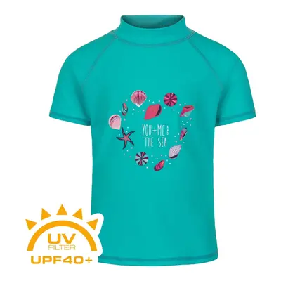 Dívčí tričko na koupání COLOR KIDS T-shirt w. print-atlantis