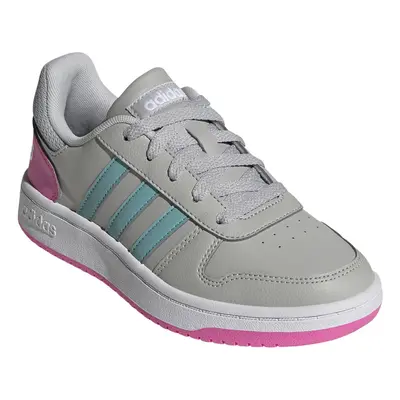 Dětská rekreační obuv ADIDAS Hoops 2.0 core grey two mint ton screaming pink