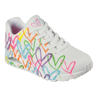 Dámská vycházková obuv SKECHERS Uno Highlight Love white multi