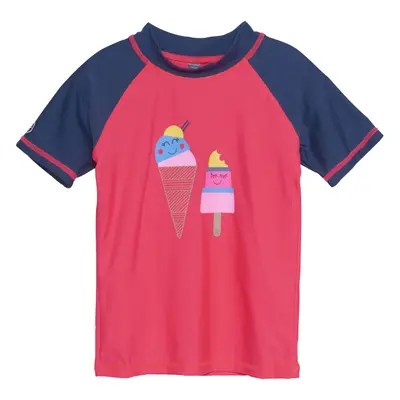 Dívčí tričko na koupání COLOR KIDS T-shirt W. Print, diva pink