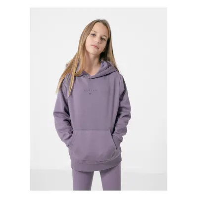 Dívčí mikina s kapucí 4F JUNIOR GIRLS SWEATSHIRT JBLD003-51S-VIOLET