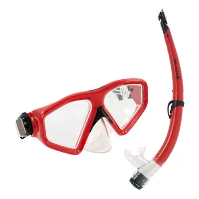 Potápěčský šnorchlovací set AQUALUNG SATURN COMBO TRANSPARENT RED