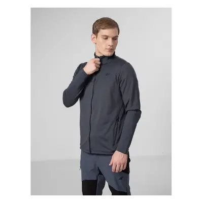 Pánská turistická mikina se zipem 4F MENS FLEECE PLM013-22S-ANTHRACITE