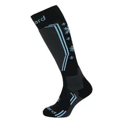 Dámské lyžařské podkolenky (ponožky) BLIZZARD Viva Warm ski socks, black grey blue