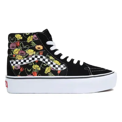 Dámská vycházková obuv VANS UA SK8-HI Platform 2.0 poppy checkerboard black multi