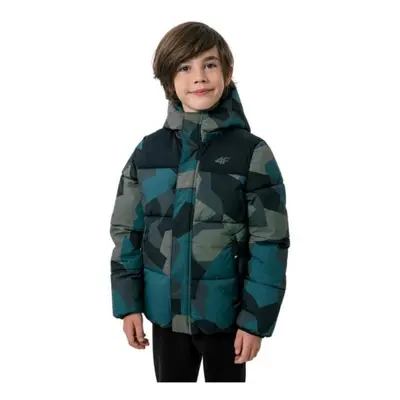 Chlapecká bunda 4F JUNIOR BOYS JACKET JKUMP004-90A-MULTICOLOUR ALLOVER