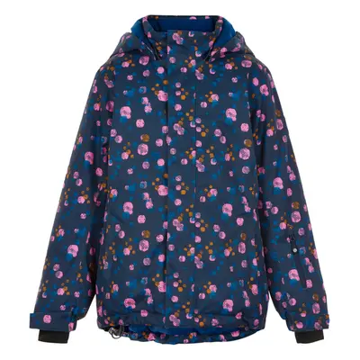 Dívčí lyžařská bunda COLOR KIDS Ski jacket AOP, AF 10.000-Dress Blues