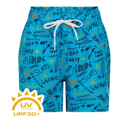 Chlapecké plavky COLOR KIDS Swim shorts short AOP-cyan blue