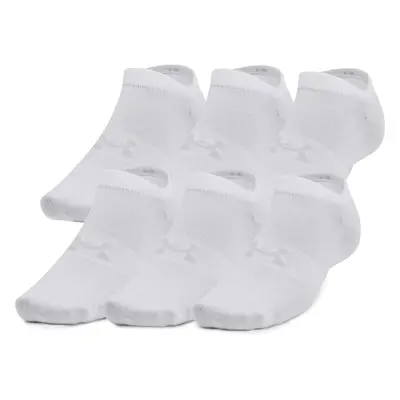 Ponožky UNDER ARMOUR UA Essential No Show 6 Pack-WHT