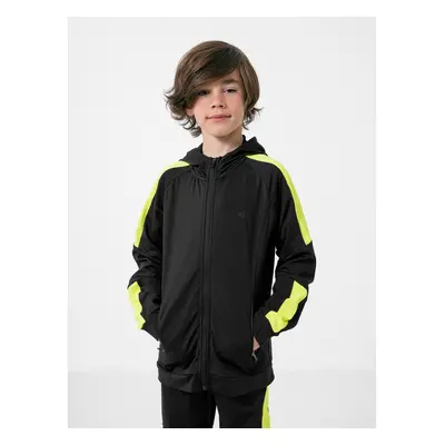 Chlapecká tréninková mikina se zipem 4F JUNIOR BOYS FUNCTIONAL SWEATSHIRT JBLMF001-20S-DEEP BLAC