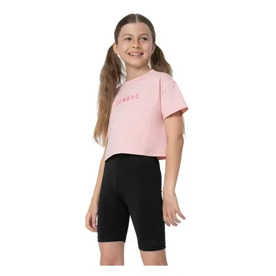 Dívčí tričko s krátkým rukávem 4F JUNIOR TSHIRT F393-56S-LIGHT PINK