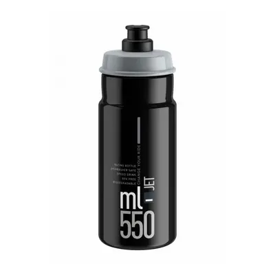 Láhev na kolo ELITE Fľaša JET čierna šedé logo 550 ml