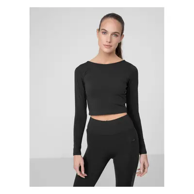 Dámské tréninkové triko s dlouhým rukávem 4F WOMENS LONGSLEEVE TSDL019-20S-DEEP BLACK