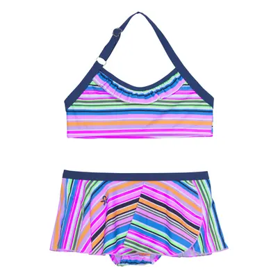 Dívčí plavky COLOR KIDS Bikini W. Skirt - AOP, azure blue