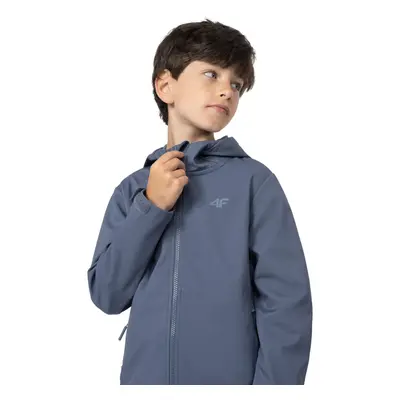 Chlapecká turistická softshellová bunda 4F JUNIOR SOFTSHELL JACKET M091-32S-DENIM