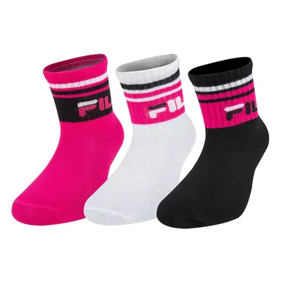 Dívčí ponožky do inline bruslí FILA GIRLS-F6114N SOCKS 3-PACK-805 FLOWER