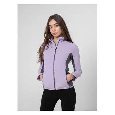 Dámská turistická flísová mikina se zipem 4F WOMENS FLEECE PLD014-52S-LIGHT VIOLET