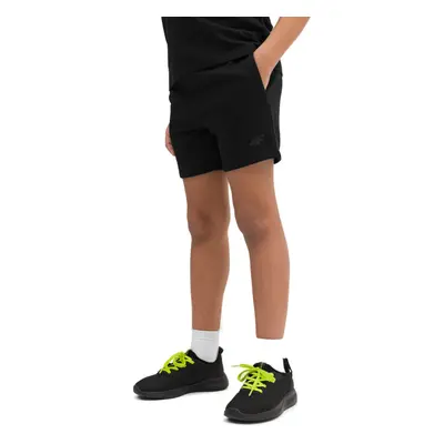 Chlapecké teplákové kraťasy 4F JUNIOR SHORTS CAS M048-20S-DEEP BLACK