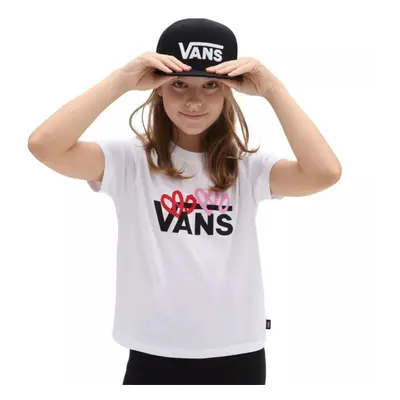 Dívčí tričko s krátkým rukávem VANS VALENTINES LOGO BOXY-WHITE