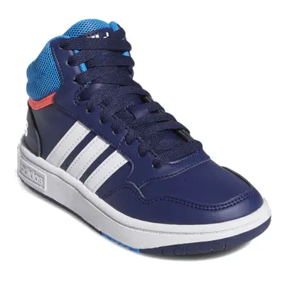 Chlapecká rekreační obuv ADIDAS Hoops 3.0 Mid K dark blue blue rush turbo