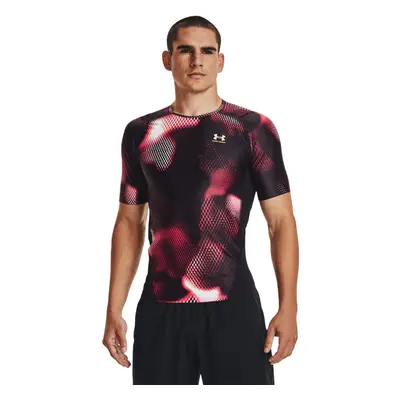 Pánské kompresní triko s krátkým rukávem UNDER ARMOUR UA IsoChill Prtd Comp SS-BLK-1374077-001