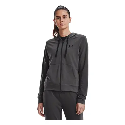 Dámská mikina se zipem UNDER ARMOUR Rival Terry FZ Hoodie-GRY