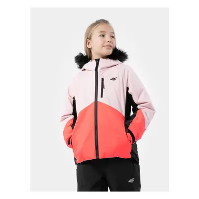 Dívčí lyžařská bunda 4F JUNIOR GIRLS SKI JACKET JKUDN003-56S-LIGHT PINK