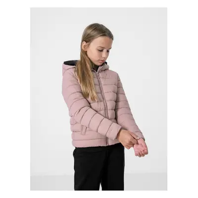 Dívčí bunda 4F JUNIOR GIRLS JACKET JKUDP001-56S-LIGHT PINK