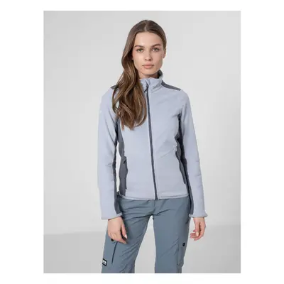 Dámská turistická flísová mikina se zipem 4F WOMENS FLEECE PLD014-34S-LIGHT BLUE